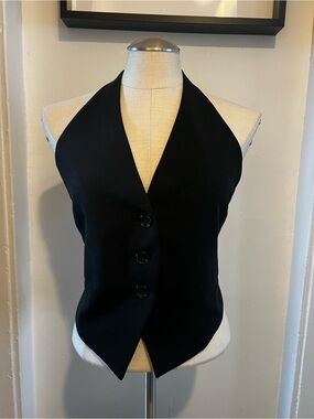 Zara Black Branded Collar Detail